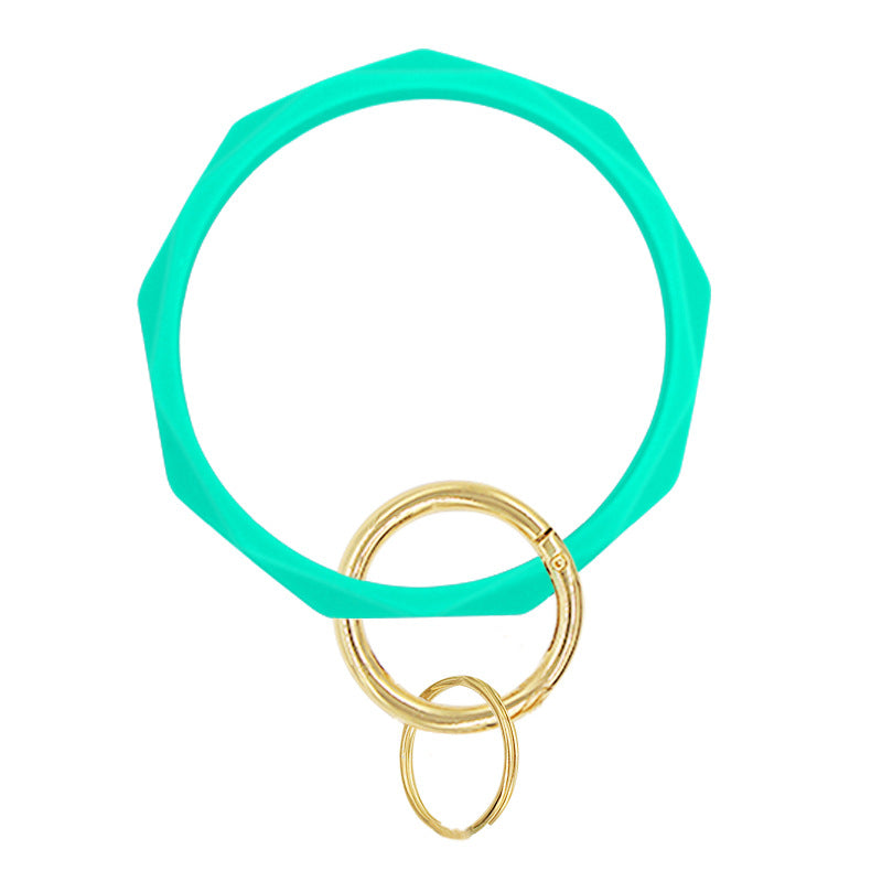 Wholesale Diamond Shape Silicone Bracelet Keychain